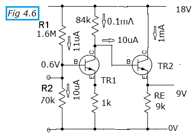transistor design fig 4.6 using an emitter follower to improve output resistance